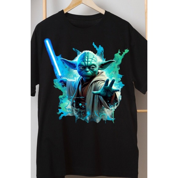 Gildan Other - Star Wars Mens Black Jedi Master Yoda Graphic‎ T-Shirt Medium